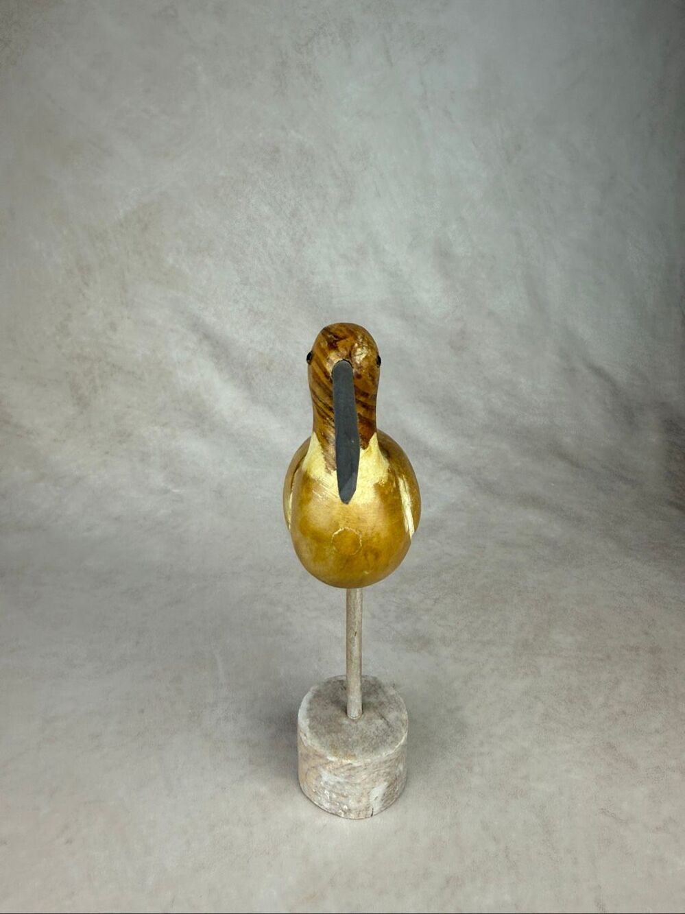 Vintage Wooden Carved Shorebird Decoy Style 8” Folk Art Primitive - Picture 6 of 12